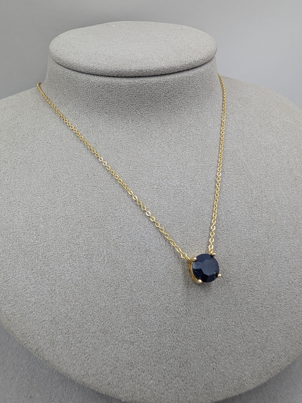 Park Lane Perry Necklace Blue Crystal Gold Tone Sparkle Box | M257
